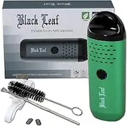 Black Leaf Mini Vaporiser for Herbs, Green, 90 x 31 x 22 mm, Convection + Ceramic Heating Chamber, Evaporator for Herbs