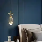 Crystal Pendant Light Brass Lamp Modern Ceiling Lights LED Chandelier Lighting