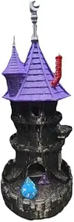 DND Dice Tower and Tray, 3D-Printing Purple Ghost Castle Dice Rolling Tower for Dragons and Dungeons D&D Tabletop RPG Games