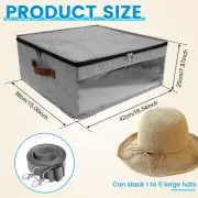 Hat Box Dustproof Hat Storage Box with Zipper Lid and Clear Window NXX
