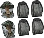 MOLUCKFU Portable 4-pack Breathable Sunshade Net Face Mesh Cap for Outdoor Activities Fishing Hiking Camping Climbing Bug Protection