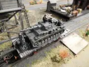 HO Roco Minitank 7th Panzer Army Tank Car with Soldiers A2009 Custom Detail