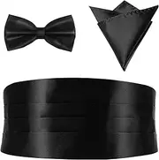 Mens Belt Mens Belt Mens Belt 3Pcs Cummerbund Bowtie Handkerchief Set Mens Tie Sets Adjustable Tuxedo Dress Girdle for Parties Weddings Proms Mens Girdle Mens Girdle Mens Girdle/7
