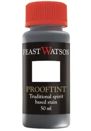 Feast Watson PROOFTINT INTERIOR STAIN Spirit Based BLACK JAPAN- 50ml,250ml Or 1L