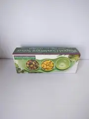 Boston Warehouse 3 Peas in a Pod Vintage Whimsical Serving Tray & 3 Bowls
