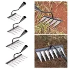 Garden Rake Sharp Tines Rake Landscape Weeding Rake