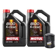 10L Motul 8100 X-CLEAN 5W40 Wix Filter Motor Oil Change Kit API SN (for: Honda)