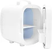 ALSTON 6L Cosmetic Fridge Portable Refrigerator Mini Cooler Cooling and Heating Function with Makeup LED Mirror for Room Car Office Fresh Keeping, AU AC220V/DC12V