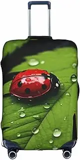 [FSCEV] Leaves and Ladybugs Trolley Suitcase Protective Cover Business Travel Luggage Protector Fashion 18-32 Inches, White, M