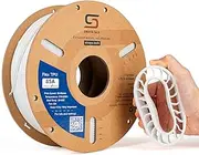 Siraya Tech Flex TPU Filament - 85A Shore, ISO 10993, High Flexibility & Toughness, High Flow & Speed, Easy to Print, Moisture-Resistant Aluminum Bag - Ideal for Footwear, Protective Gear (White, 1kg)