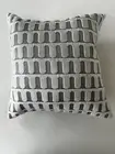 NWT. West Elm Cut Velvet Archways & Cotton Linen Velvet pillow . 15” X 15”