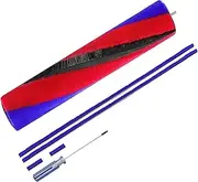 [Yivy] Soft Roller Brush Replacement with 4 Soft Plush Adhesive Strips Part no. 971634-01 for Dyson Gen5/V15 Detect Slim/V15/V15S /V8 Slim/V10 Slim/V12 Slim Series Vacuum Cleaner (Red &Blue)