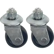 2 Pcs Racing Jack Caster Wheel for 4 Ton Floor Jack, 16mm Stem Black