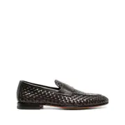 [Santoni] Santoni Interwoven-design Loafers 7 US BROWN