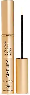 [ACTIIV] Amplify Lash + Brow Serum | Promotes Thicker Fuller Lashes & Brows, Strengthens & Nourishes Hair Follicles, Lightweight Formula, Vegan, Plant-Based, All Hair Types, 5 mL / 0.16 oz