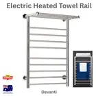 Devanti Electric Heated Towel Rail Rack 14 Bars Wall Mounted Clothes Dryer