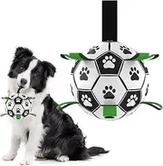 Qudasar PDTXCLS AWEHIRU Dog Ball Dog Soccer Ball with Grab Tabs Interactive Dog Toys Herding Ball for Dogs Rubber Ball Dog Balls for Small & Medium Dogs Jolly Balls for Dogs