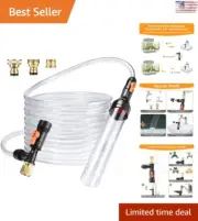 Gravel Vacuum for Aquarium - Quick Water Change, Buckets, Gravel Cleaning - 50ft