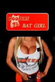 Hooters Uniform Bat Girl Name Tag Pin Back Dress Up Role Play Costume Accessory