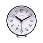 NeXtime Reflect Alarm Clock White with Night Light 12.5 x 13 x 5.5cm