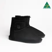 Original UGG Australia Australian Made Mini 1 Button Black Ugg Boots
