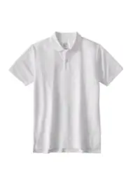 Wonder Nation Boys School Uniform Short Sleeve Polo Shirt Size XXL 18 White New