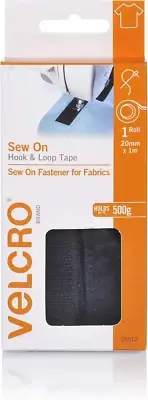 VELCRO Brand for Fabrics Sew On Hook and Loop Tape - Ideal Substitute for Zip...