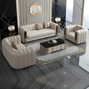 客廳沙發輕奢高檔豪華家用皮藝沙發客廳2022新款沙發佛山樂從家具