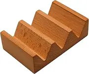 B Baosity Wood Sushi Tacos Holder Display Stand Decor Multifunction Rustic Serving Tray Sushi Hand Roll Holder for Party Tabletop, 7cm Width