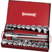 Sidchrome Set Socket 32 Pieces 3/4 Drive Metric/AF SIDSCMT15106