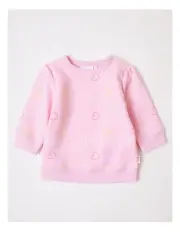 [Sprout] Essential Hearts Sweat Top in Pink