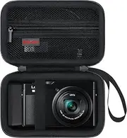 Elonbo Carrying Case for Panasonic Lumix DC-TZ99/ZS99/ LX10/ LX100/ ZS60/ ZS70/ ZS80/ ZS200/ ZS100 4K Digital Camera, Vlogging Camera Travel Bag Storage Cover, Mesh Pocket fits Battery Charger. Black