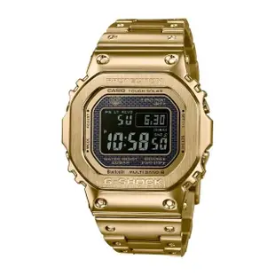 【CASIO 卡西歐】G-SHOCK 全金屬太陽能電波手錶-金(GMW-B5000GD-9)