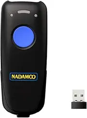 NADAMOO Wireless Barcode Scanner Compatible with Bluetooth Function, 2.4G Wireless & Wired 3-in-1 Bar Code Scanner Portable USB CCD Reader, Work with iPhone iPad Android Windows Mac OS-Dark Blue
