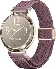 Magnetic Braided Watch Bands Compatible with Garmin Lily 2, Loop Stretchy Nylon Elastic Fabric Strap for Garmin Lily 2 Women Men