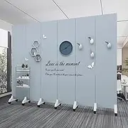 6 Pcs Room Divider, Portable Walls Dividers, Privacy Screens with Wheels, Temporary Partition Wall Room Divider, for Office Studio Lobbies Bedroom Restaurants(Color 5)