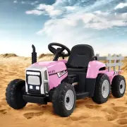 Kids Electric Ride On Car Tractor Toy Cars 12V Pink Battery Powered Fun Ve OR-PK