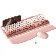 Colorful Wireless Computer Keyboard and Mouse Combo with Phone Holder, Wrist ...