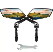 2 Piece Bike Handlebar Mirrors With Mounts