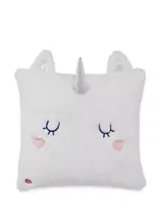 Kids - Plush Sleeping Unicorn Throw Pillow | Face Lights Up w Alternating Colors