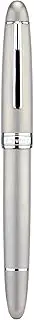Asvine J16 Brushed Titanium Fountain Pen Jowo Extra Fine Nib Piston Filling, Ink Window, Wrench & Box