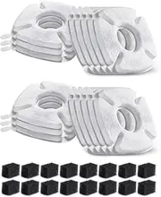 Gyorwst 1 Set Cats Water Filters Replacement for Fountain Activated Carbon Filter with Pre-Filter Sponges for Pet Water Fountain