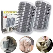 Cat Corner Scratcher Self Groomer with Catnip, 2 Pack Softer Cat Face Scratchers