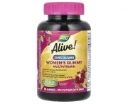 Nature's Way, Alive! Women's Gummy Multivitamin, Zero Sugar, Strawberry, 50 Gummies