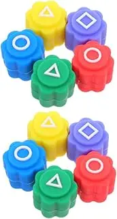 ERINGOGO 10pcs Korean Traditional Stone Grabbing Game Assorted for Boy Girl Motor Skills and Hand-Eye Coordination Stones for Family Fun