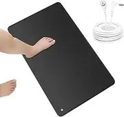 Grounding Mat 13 x 23.6, Conductive Grounding Mat for Bed, Earth Mat Grounding Pad with 15ft Grounding Cord, Universal Grounding Mat for Pain Relief, Inflammation, Balance
