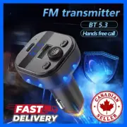 Bluetooth FM Transmitter Car Charger, Calling, Music USB-C Handsfree Adapter