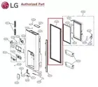 LG FRIDGE DOOR GASKET ADX73550629 FOR GF-B590, GF-L570, GF-V570, GF-VB590MBL