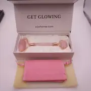 Sijo Rose Quartz Facial Massage Roller NIB