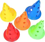 BESPORTBLE 5 Pcs Agility Training Cones Durable Plastic Sports Marker Cones for Soccer Football Basketball Drills Lightweight Portable for Training Activities